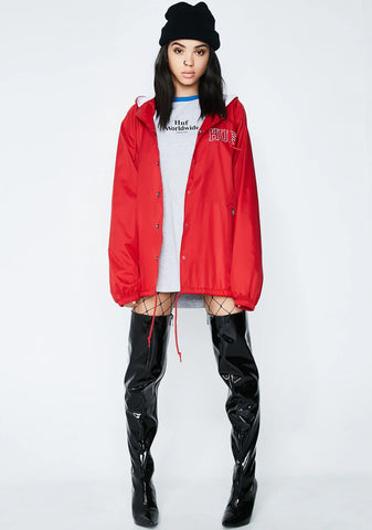Arch Block Hooded Coach Jacket