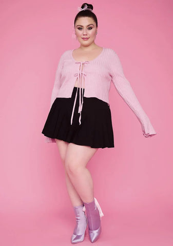 She's Heating Up Tie Front Cardigan