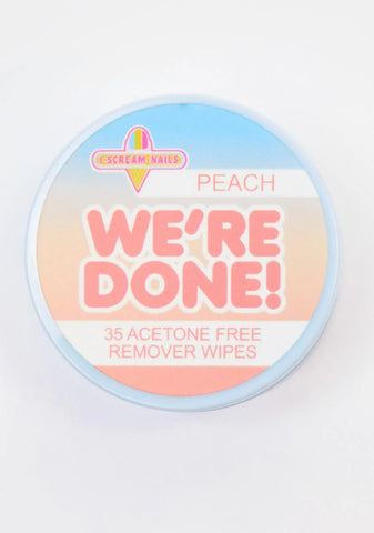 We’re Done! Peach Remover Wipes