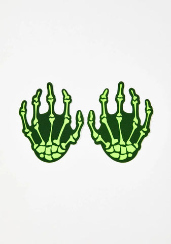 Neon Skeleton Hand Pasties
