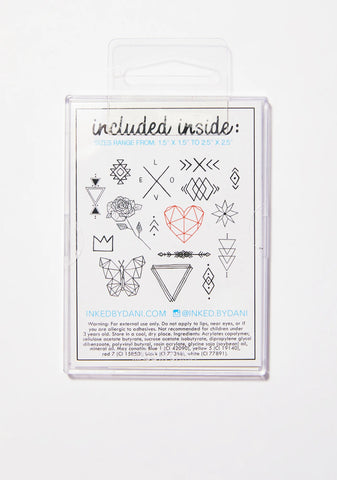 The Geometric Temporary Tattoo Pack