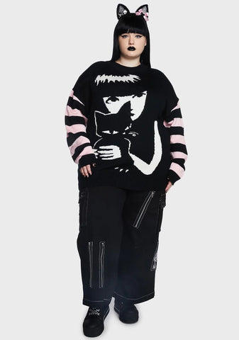 Plus Brooding Besties Knit Sweater
