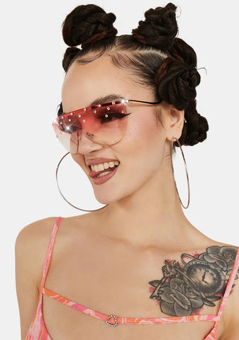 Sugar Shine On Me Rhinestone Sunglasses