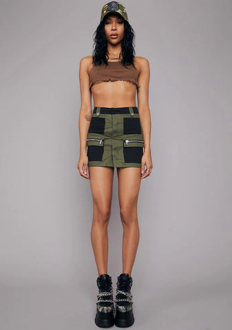 Varsity Player Colorblock Mini Skirt