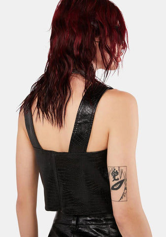 Hex Vegan Leather Top