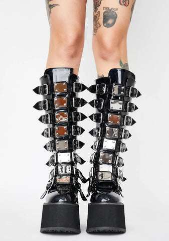 Damned-318 Platform Knee High Boots