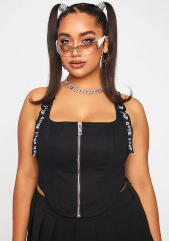 Plus Bad Girl Nation Corset Top