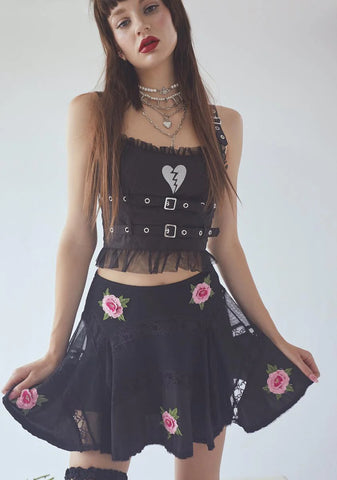 Share Ur Feelings Embroidered Skirt