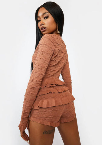 Trending Next Ruffle Sweater Shorts