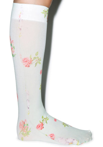 Vintage Rose Knee High Sox