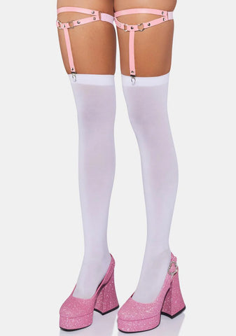 Sweet Dark N Dainty Heart Ring Garters