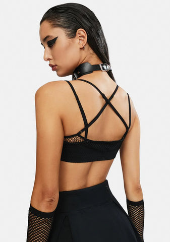 Serve It Up Fishnet Tennis Bra