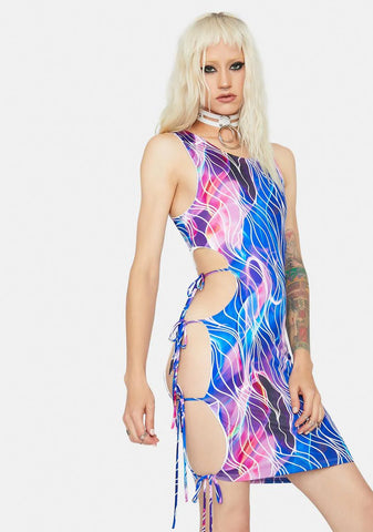Electrify Me Cutout Mini Dress