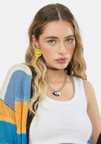 All Time Joy Smiley Face Drop Earrings