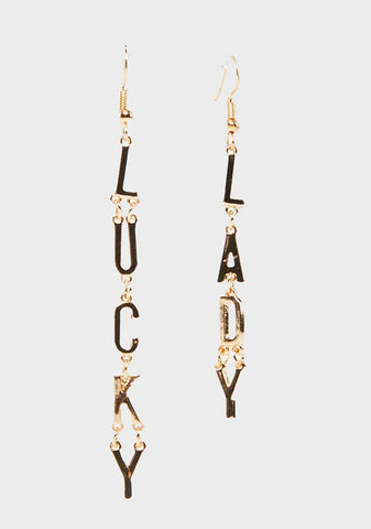 Push Your Luck Drop Earrings