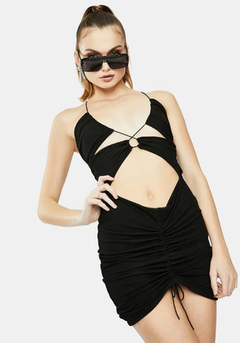 Please Ruched Mini Dress