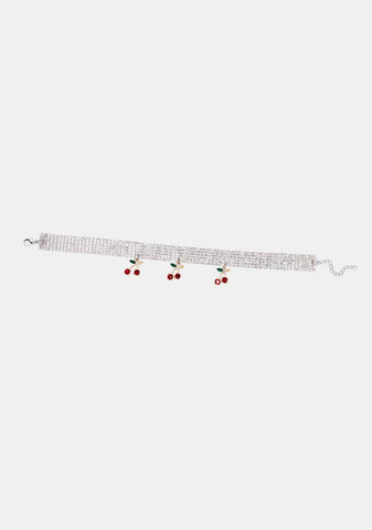 Cherry Divine Rhinestone Choker