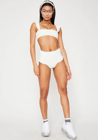 Two Ways Ruffle Strap Bikini Top