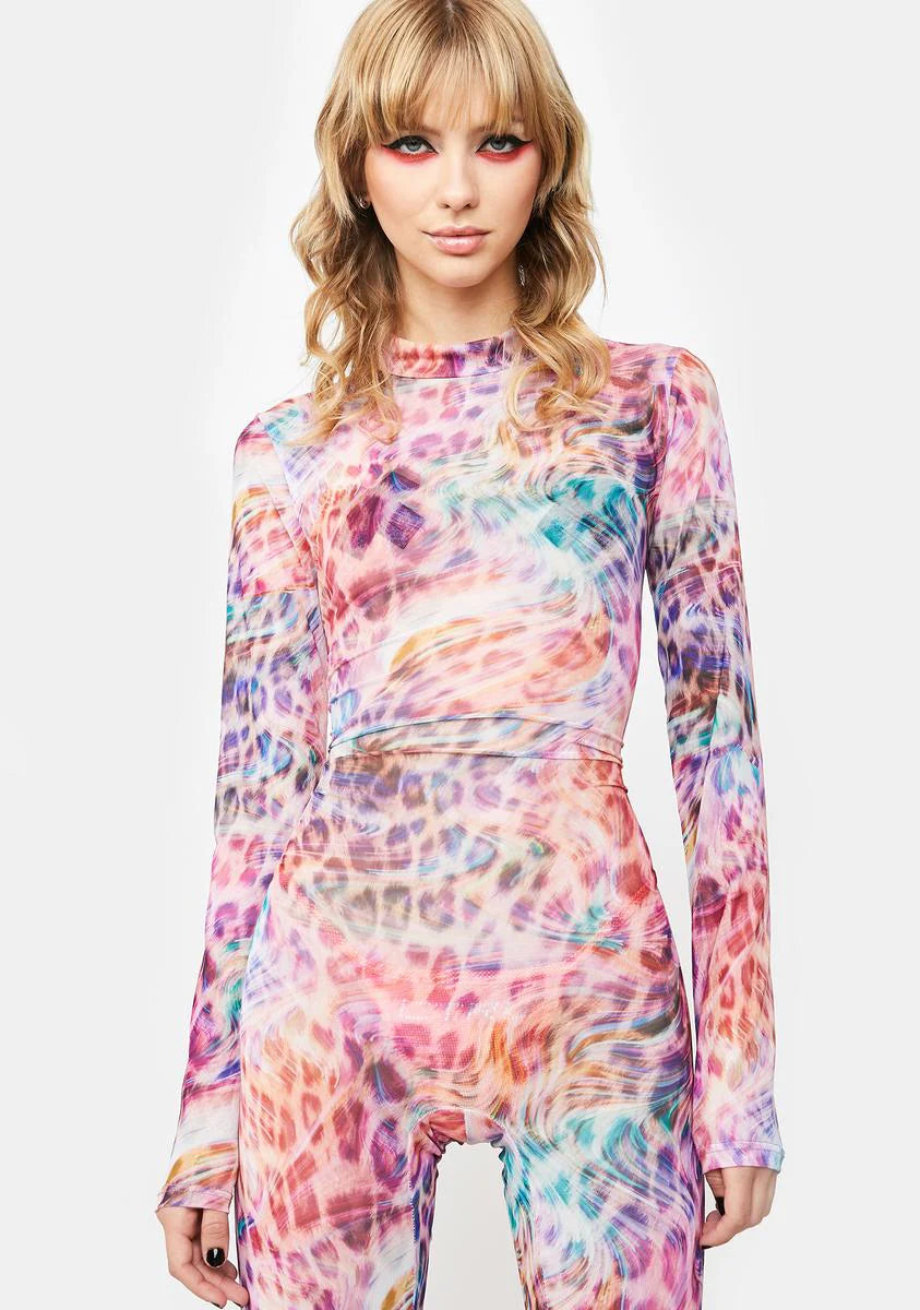 Roar Me Up Sheer Jumpsuit