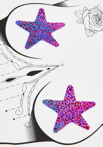 Eragon Pink Blacklight Sexy Starfish Pasties