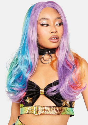 Tinsel Me Pretty Rainbow Wig