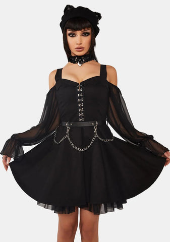 Nightmares Of You Flared Dress