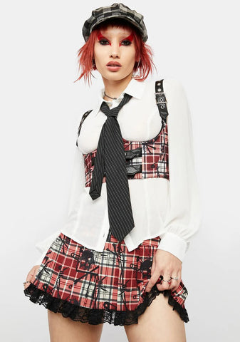 Lust Or Envy Plaid Skirt