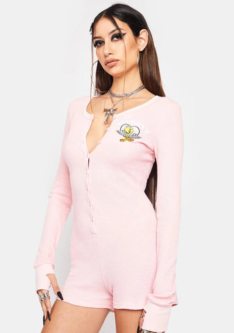 Oh So Tweet Embroidered Romper