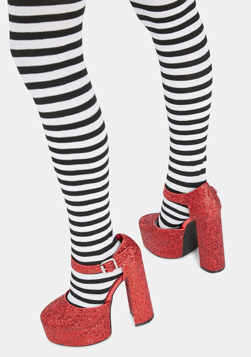 Ruby Shine By Night Glitter Heels