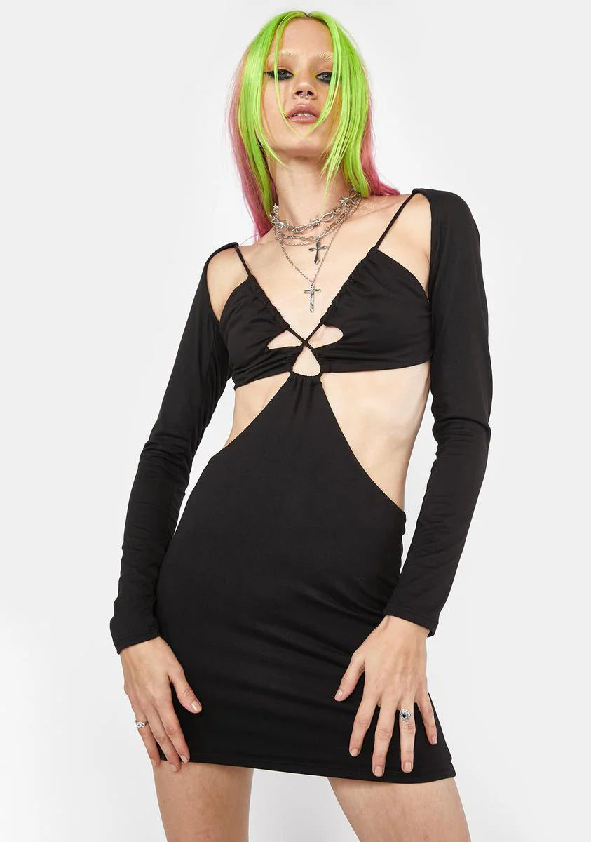 Midnight Cut It Out Mini Dress