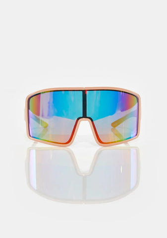 Rose Robo Call Oversized Sunglasses