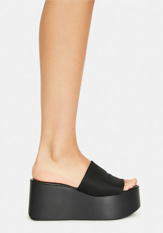 Noir U Make It Better Platform Sandals