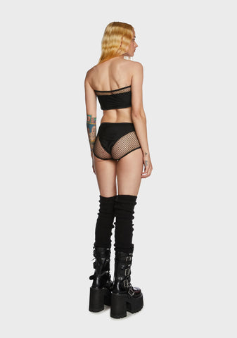 Great Waves Shorts Set - Black