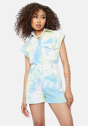 Tie Dye Utility Romper