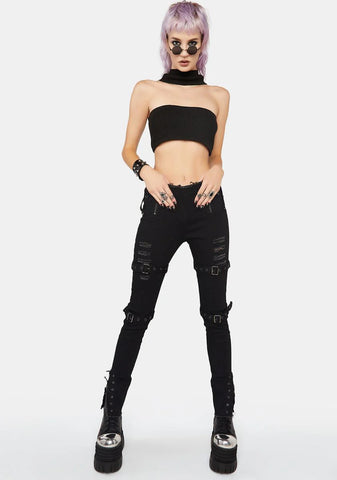 Little Miss Attitude Ribbed Tube Top