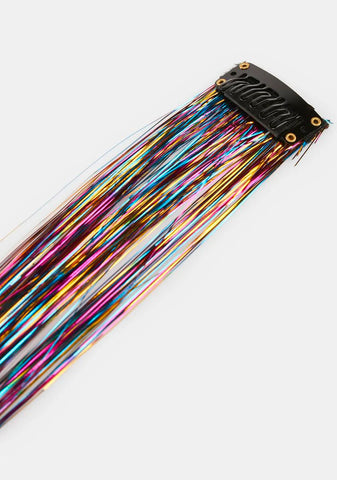 Rainbow 20" Hair Tinsel Extension 3-Pack