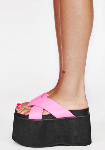 Pink Tanner Platform Sandals