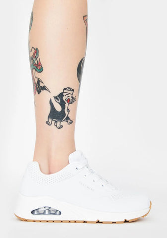 White Stand On Air Uno Sneakers