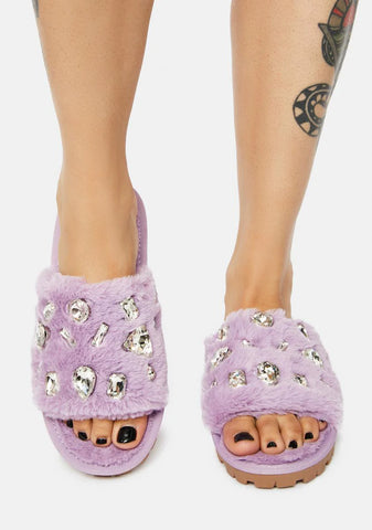 Lilac Under The Sky Jeweled Slides