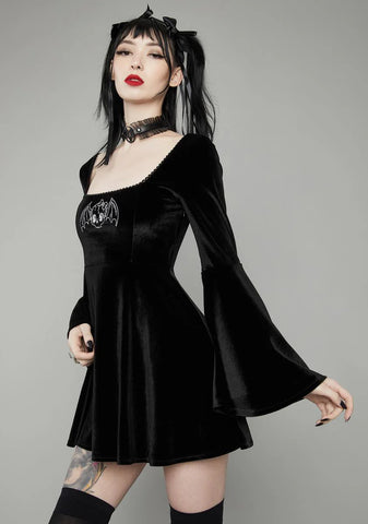 Burial Ground Velvet Mini Dress