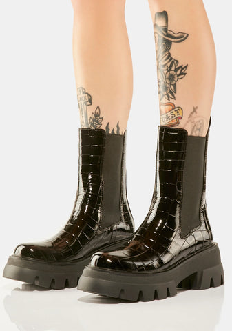 Myles Croc Chelsea Boots