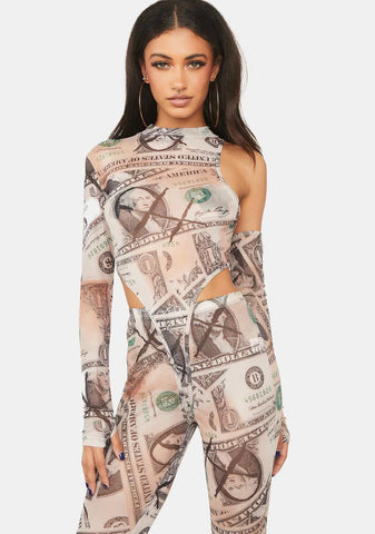 Cash Rogue Fashionista Printed Catsuit