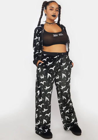Plus Bat Behavior Velvet Track Pants