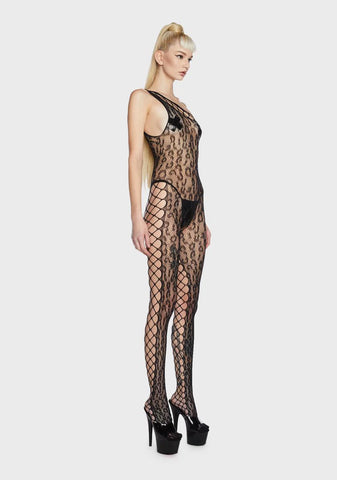 Roarin' For More Fishnet Bodystocking