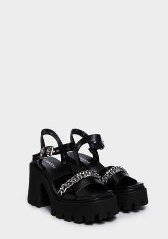 Undone Platform Heels