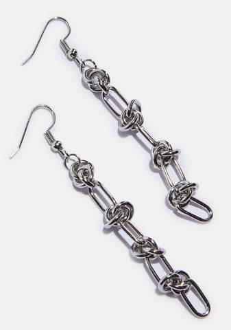 Atmosphere Knotted Chain Earrings