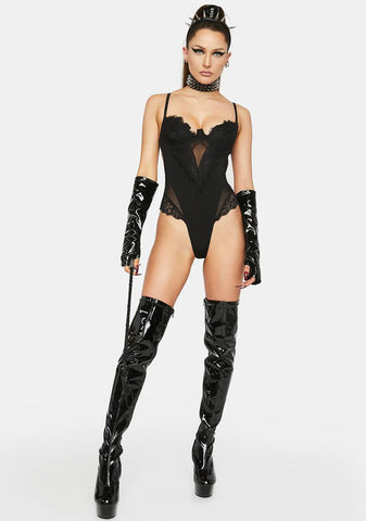 Noir That's One Secret Lace Teddy