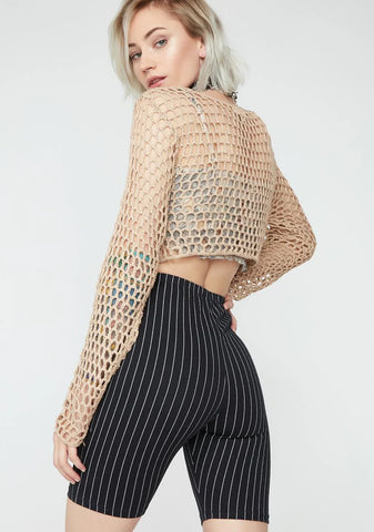 Pinstripe Cycle Shorts