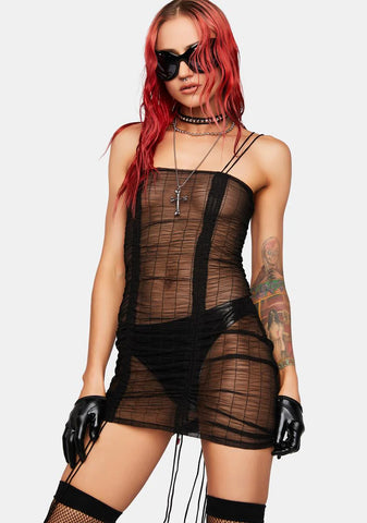 Barely There Sheer Mini Dress