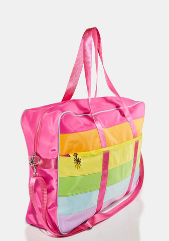 Pastel Follow The Rainbow Weekender Bag